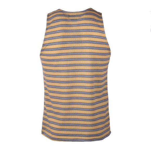 Men Yellow Striped Tank Tops Brand New - Picture 7 of 7